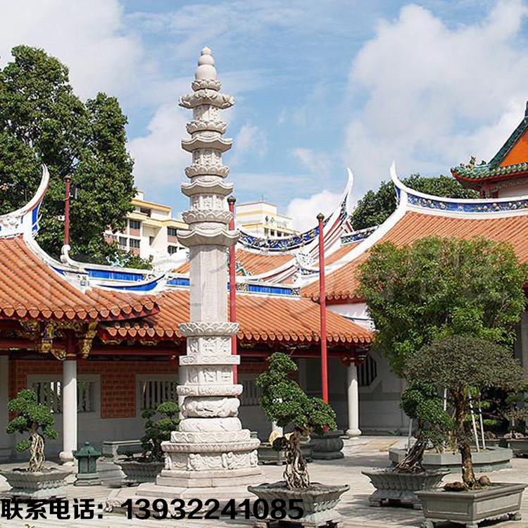 寺庙传统佛教雕塑汉白玉经幢