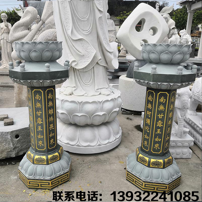 大型青石石雕出食台宗教雕塑